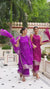 Women's Cranberry Bandhej Kurta Set with Dupatta