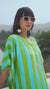 Green & Turquoise Mai Tai Kaftan Kurta Palazzo Set