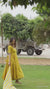Rosemarry Yellow Cotton Anarkali Set With Lahariya Dupatta Video