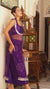Women's Purple Bandhej Kurta Set with Pant and Blouse