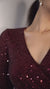 Laurie Sequin Long Sleeve Gown
