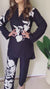 Aaliyah Black Rayon Women's Co-ord Set