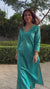 Lurex Teal & Gold Straight Women's Kurta Set