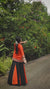 Women’s Black Orange Navratri Lehenga Set Video