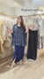 Blue Kaftan Top with Navy Dhoti Set