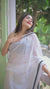 White and Black Mulmul Cotton Saree Video