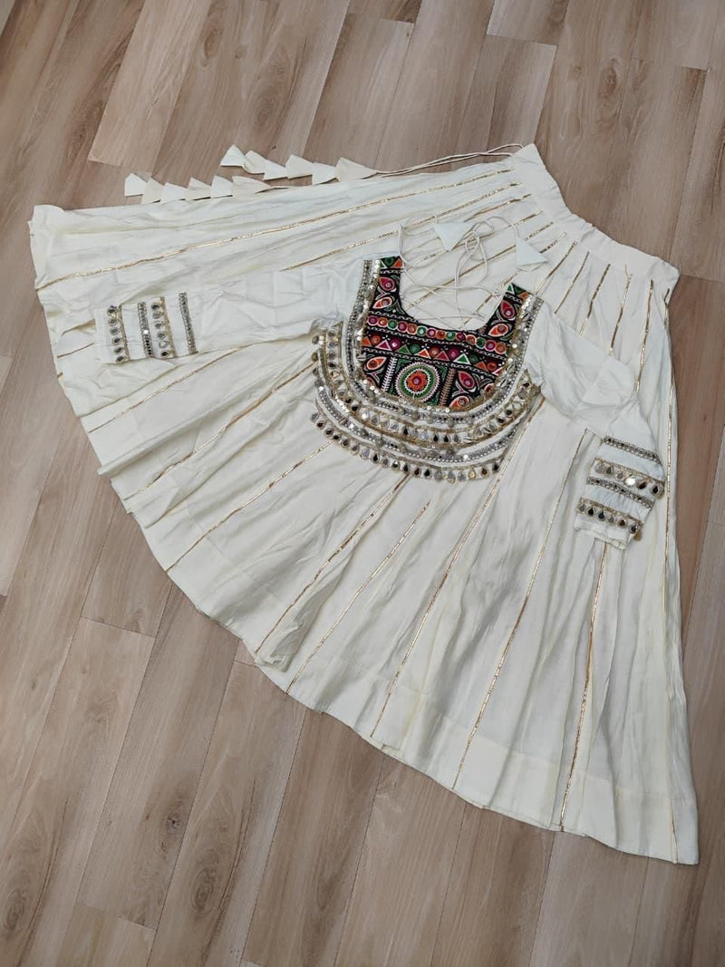Navratri Lehenga Set with Embroidered Mirror Work Jacket