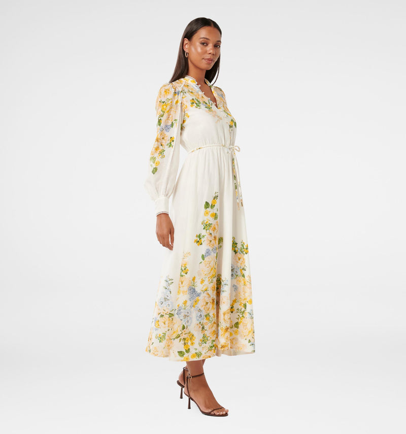 midi dress with waist tie