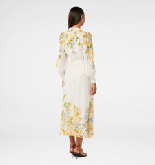 dress with blouson sleeves