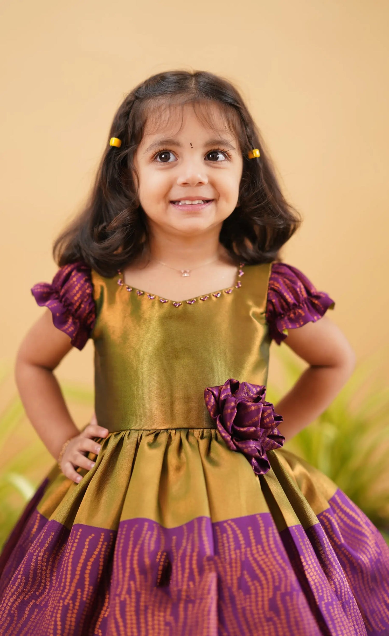 green frock for girls