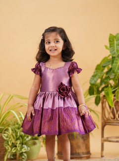 Princess Lavender Purple Silk Frock