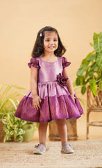 lavender purple silk frock