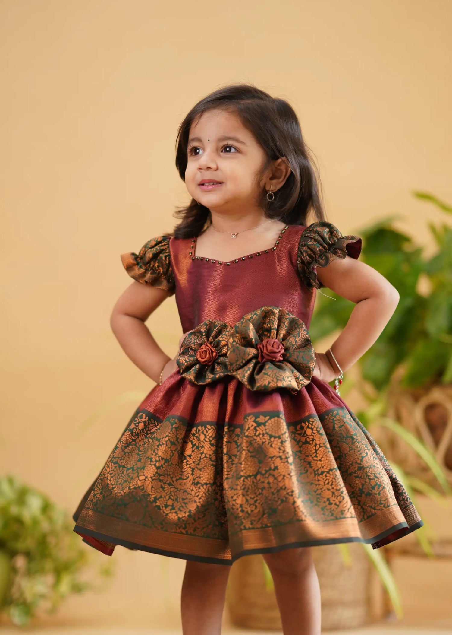 blended silk frock