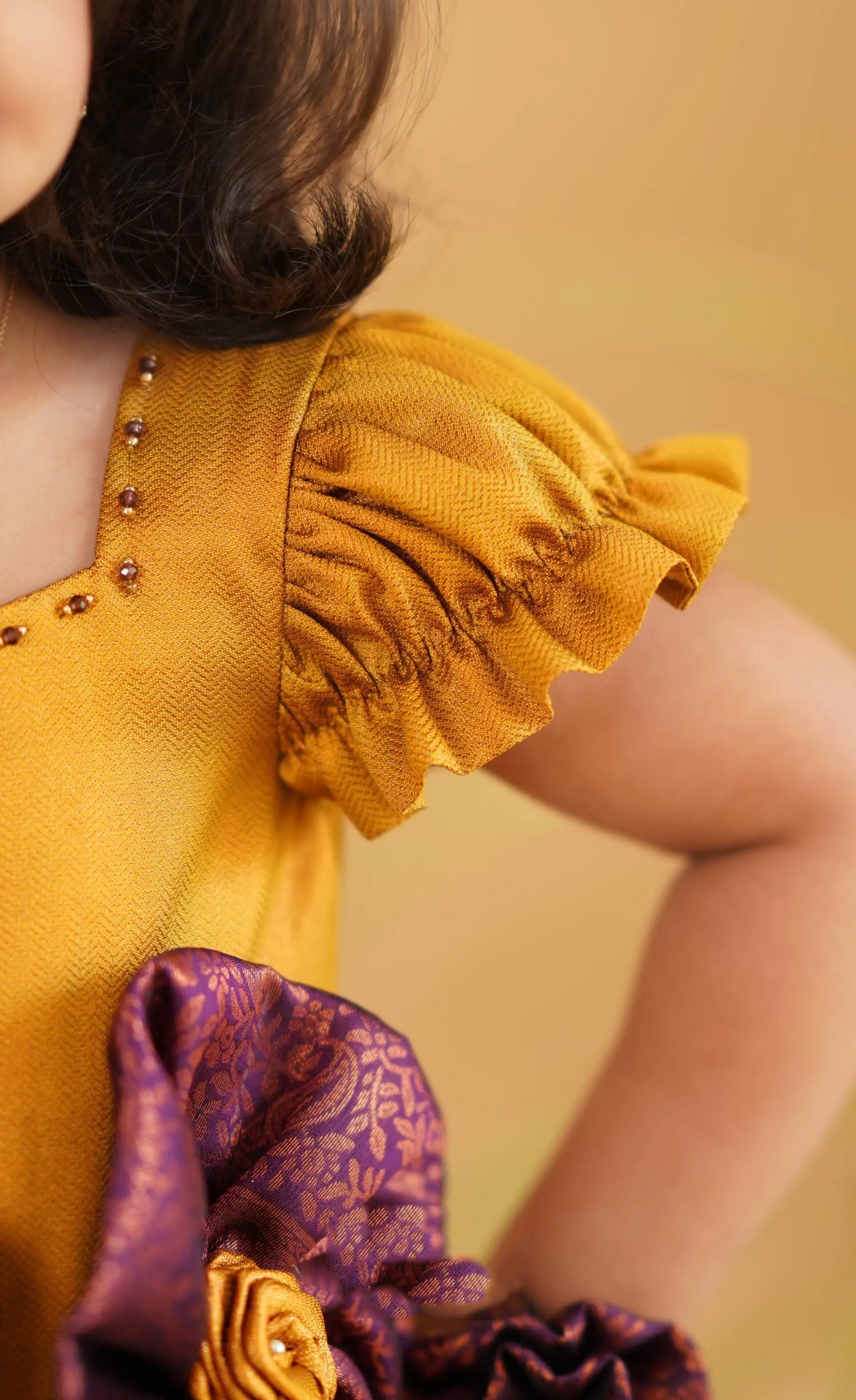 purple silk dress for kids