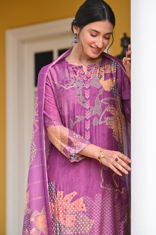Soft muslin kurta with mul cotton lining