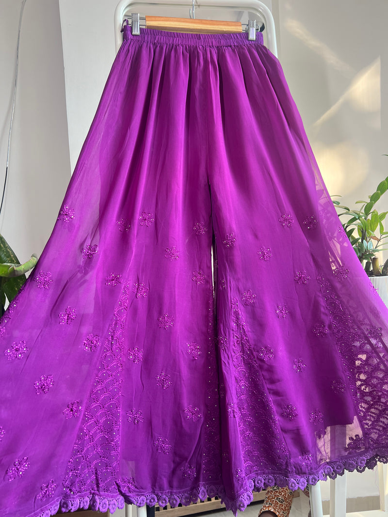 Handcrafted chikankari palazzo