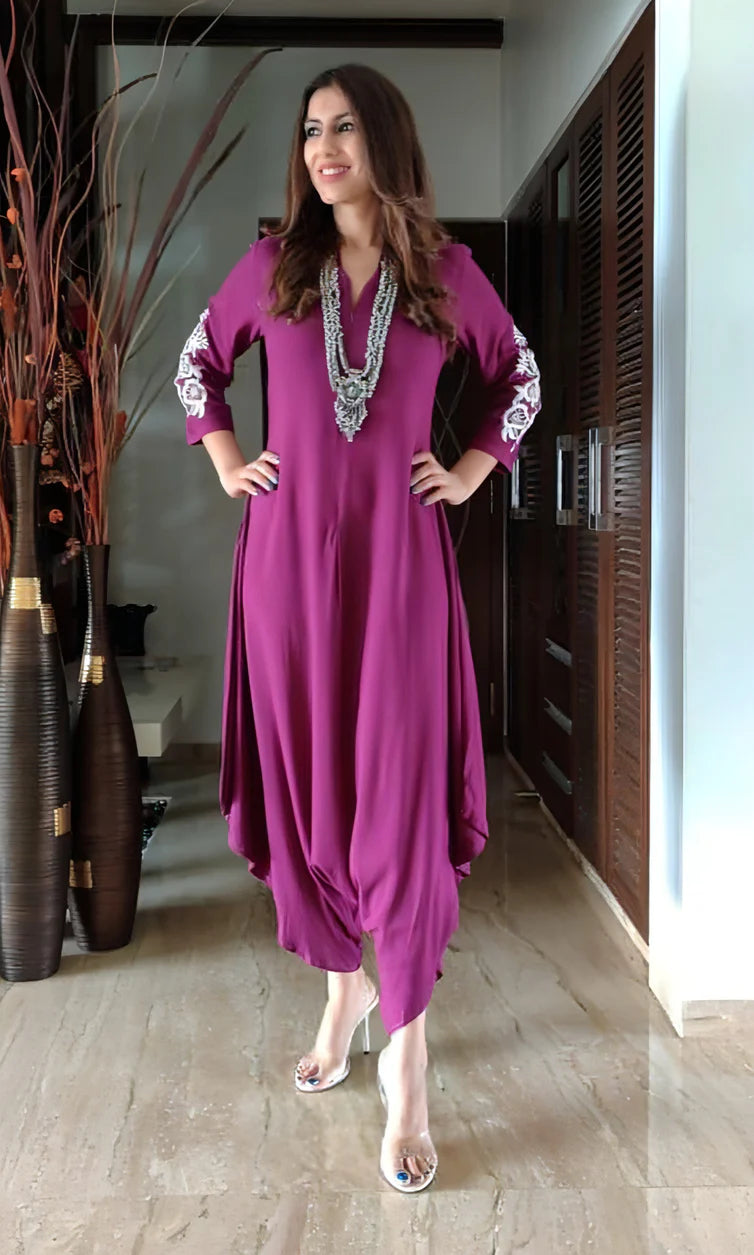 Royal Blue Embroidery Jumpsuit