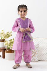 Purple kurta set for girls