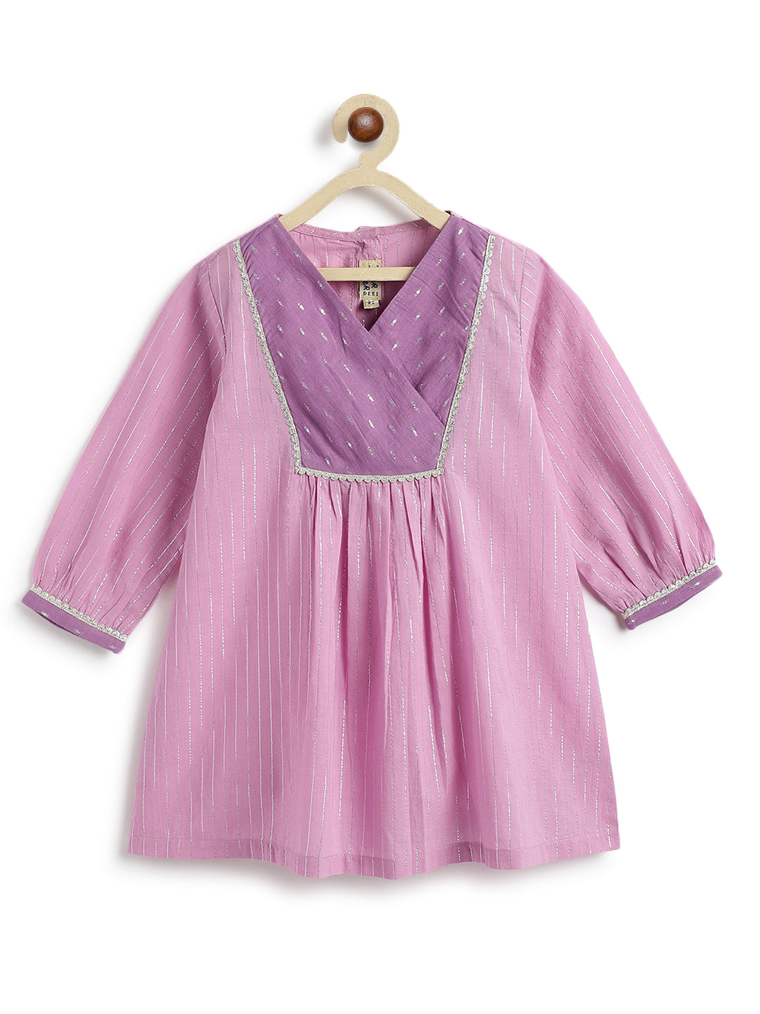 color block yoke kurta