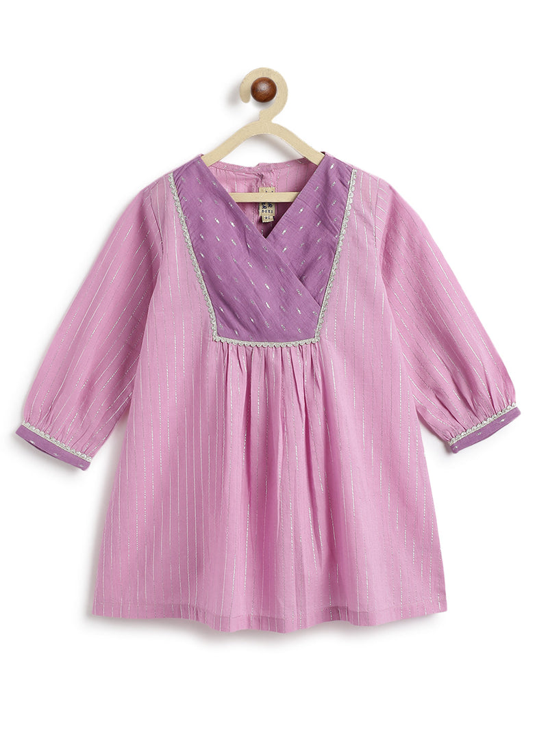 color block yoke kurta