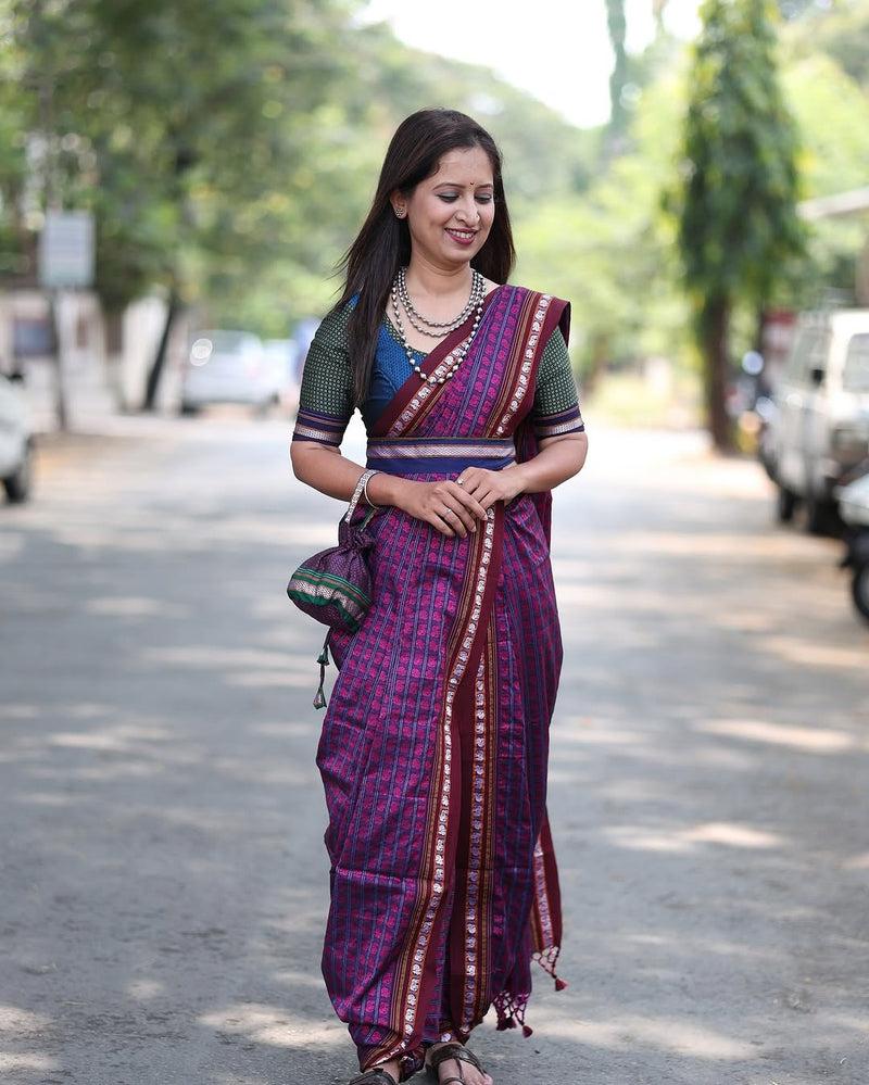  Purple Khun Saree