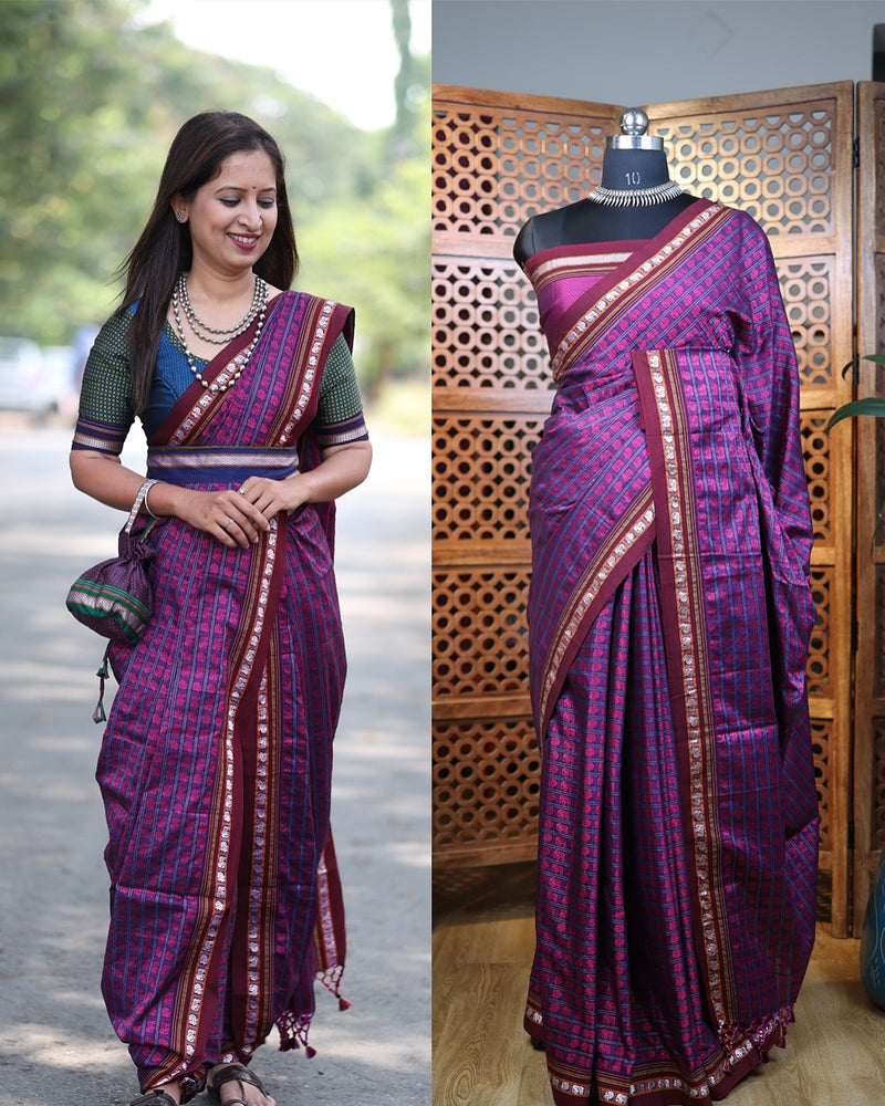  Purple Khun Saree