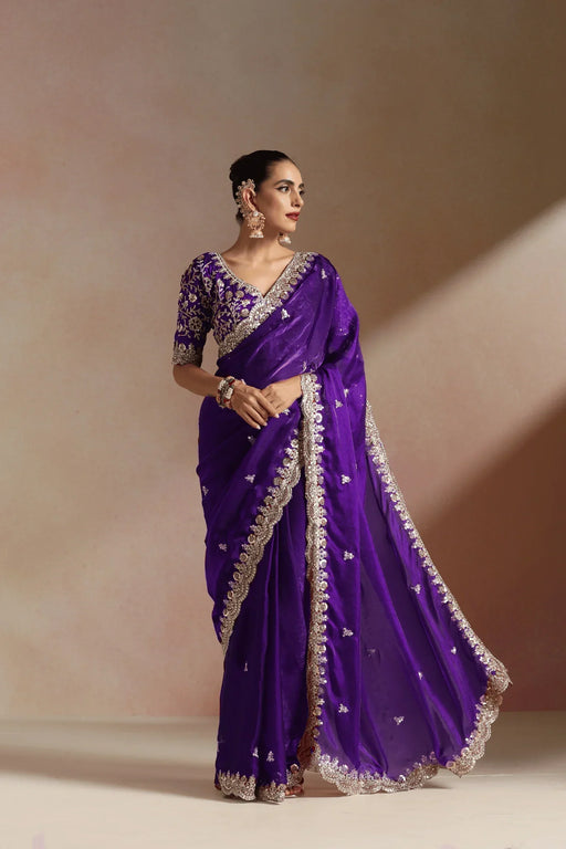 Royal Amethyst Ready-to-Wear Saree with blouse