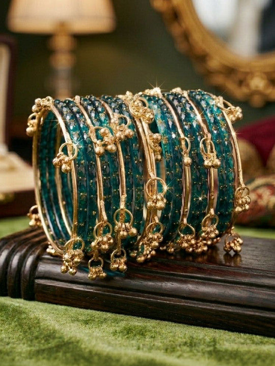 Rani Gulabo Ghungroo Bangle Set