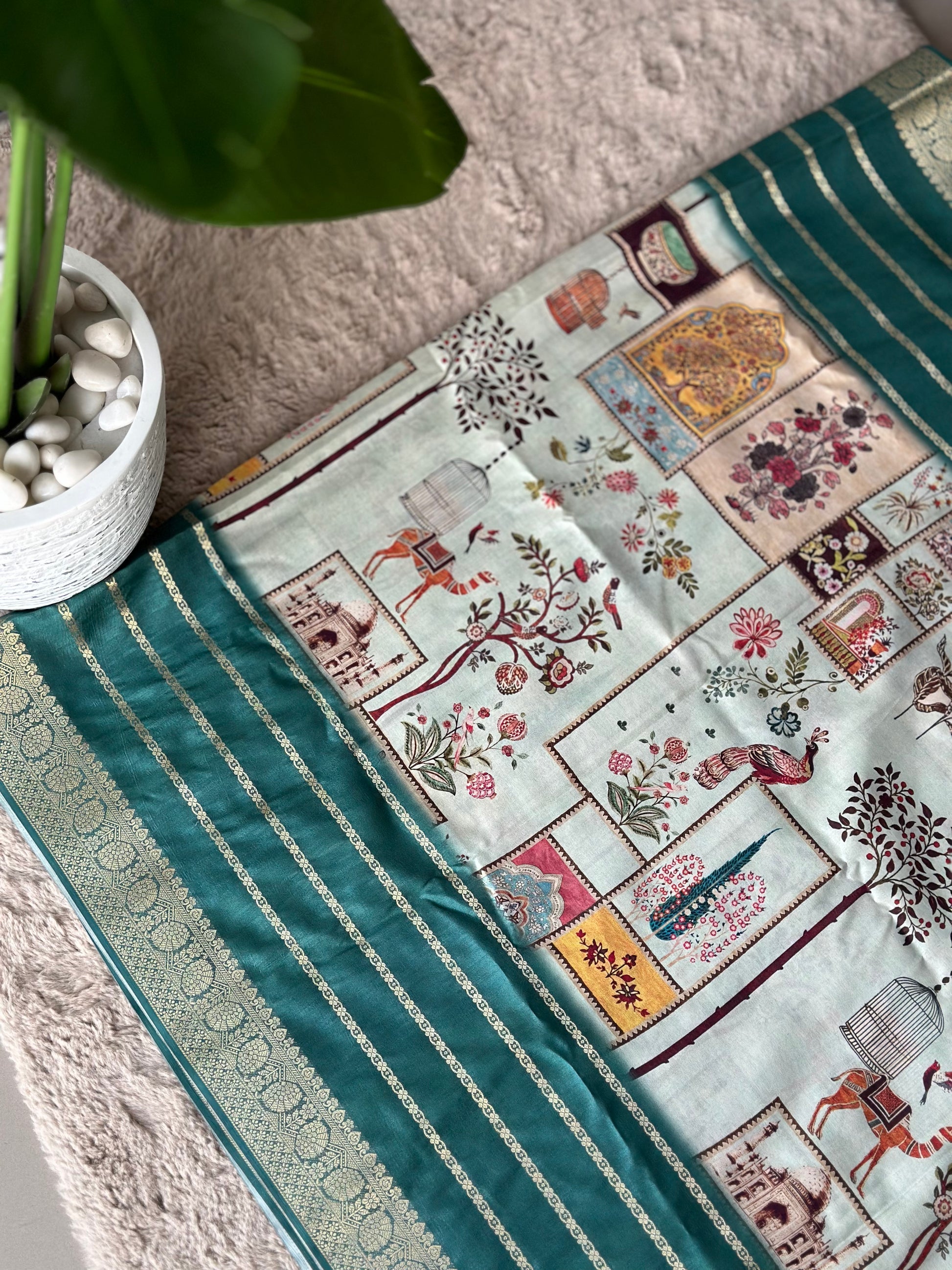 mughal motif saree