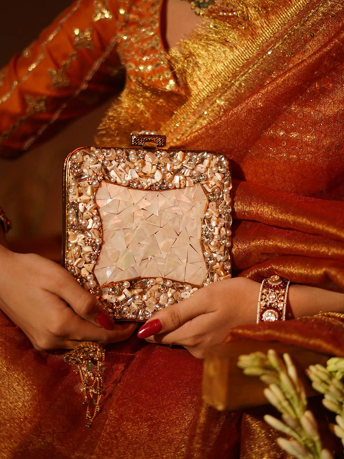Rajrani Mother of Pearl Clutch