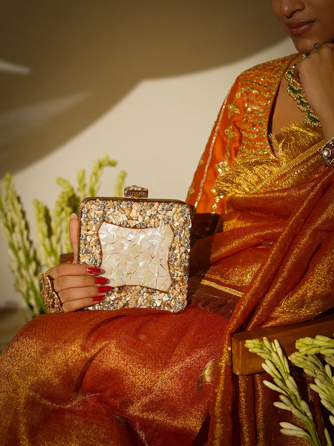 Rajrani Mother of Pearl Clutch