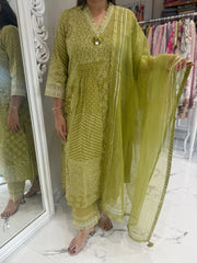 Rang Bandhej Cotton Kurta Set