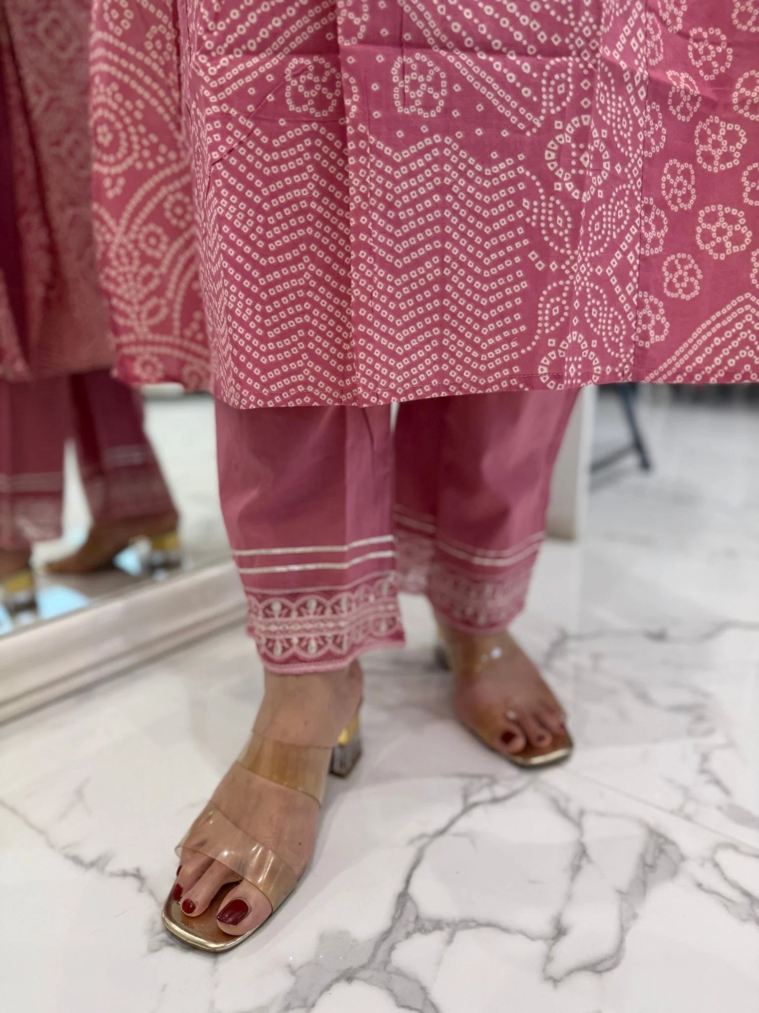 Stylish Rang Bandhej Set