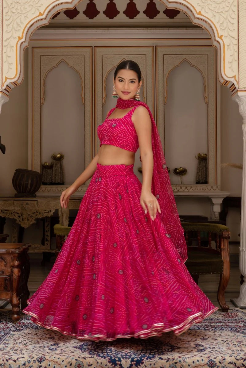 rani pink lehenga