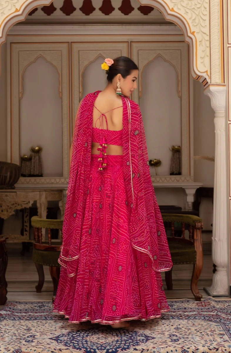 pink lehenga choli set