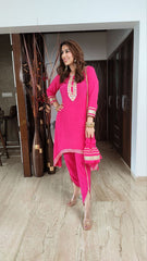 Lace detailed festive kurta set