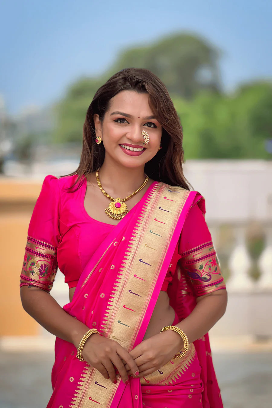 festive paithani saree