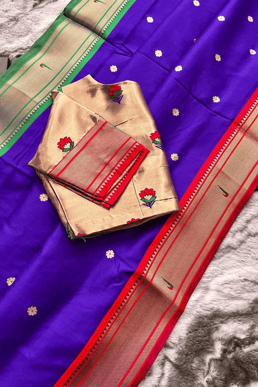 Blue Ready to Wear Kamal Paithani Saree