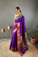 Ready to Wear Kamal Paithani Saree Purple