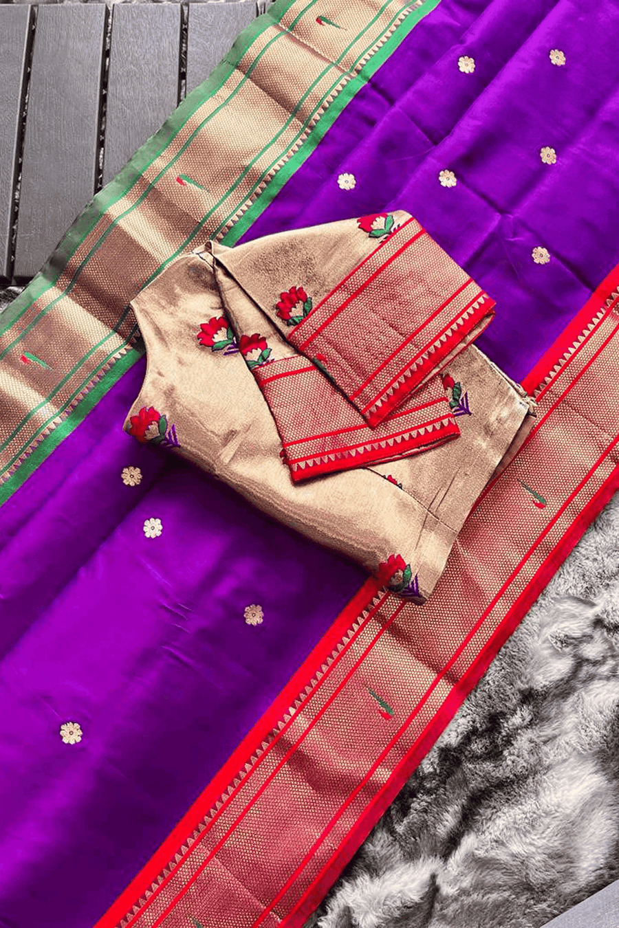 Ready to Wear Kamal Paithani Saree Purple