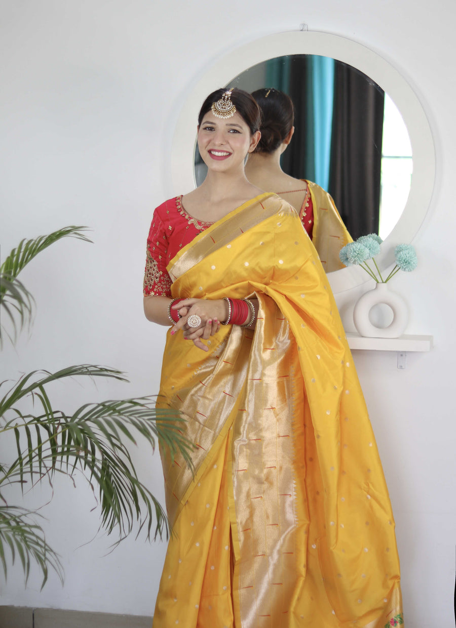 adjustable waist silk saree