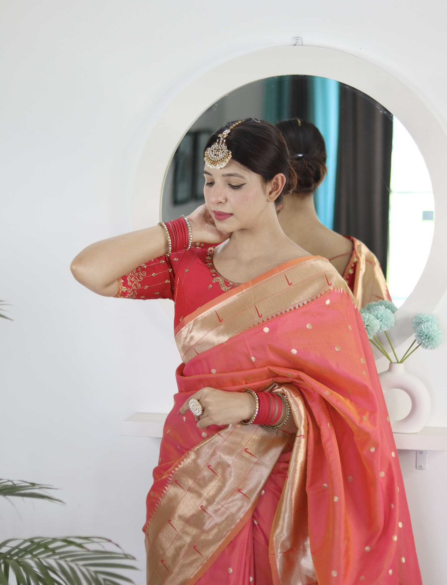 festive silk paithani saree