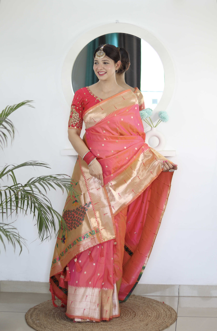 readymade silk saree