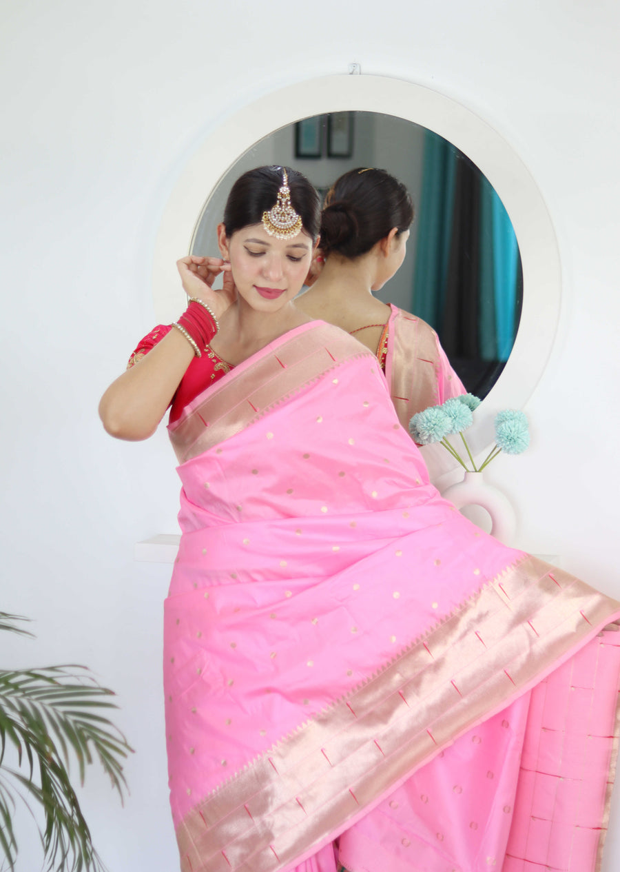 festive silk paithani saree