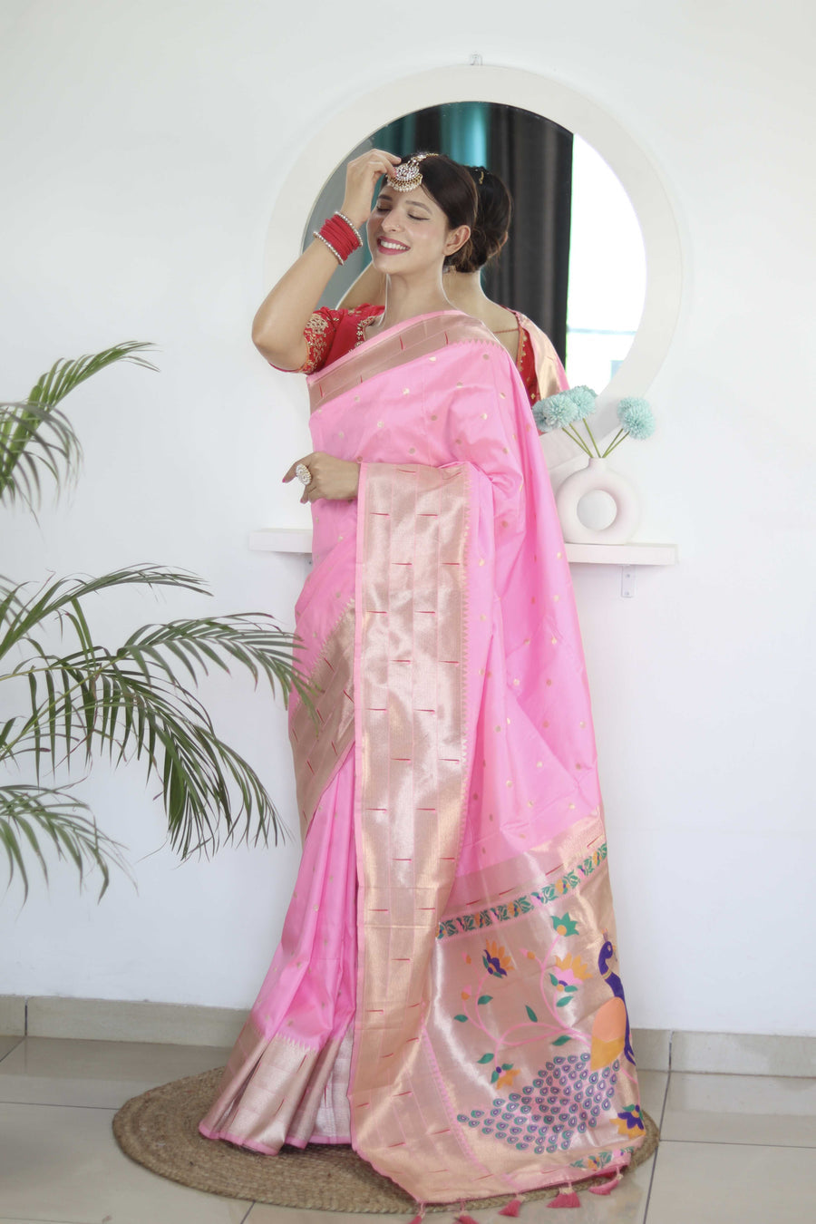 festive silk paithani saree