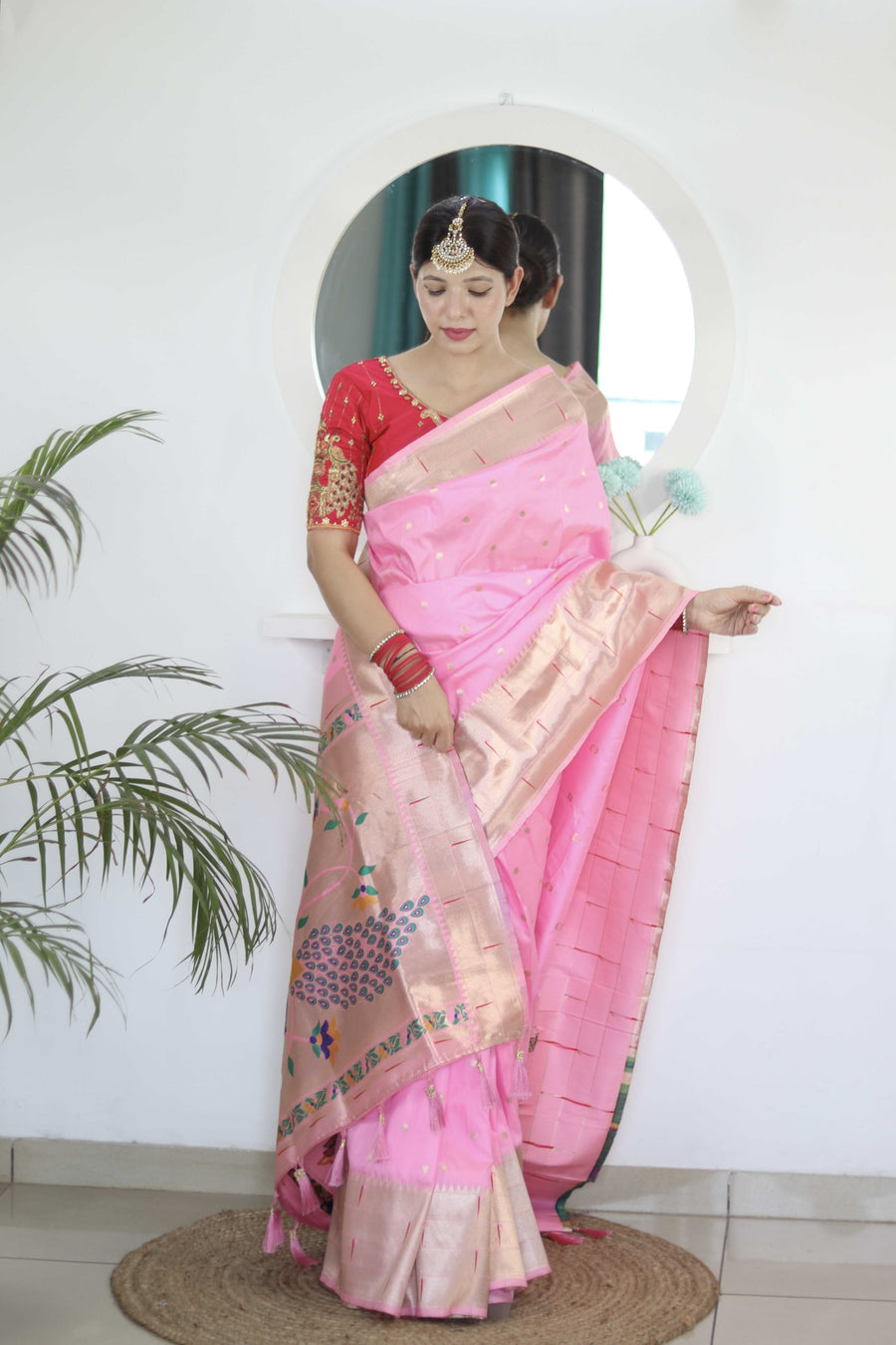 readymade silk saree