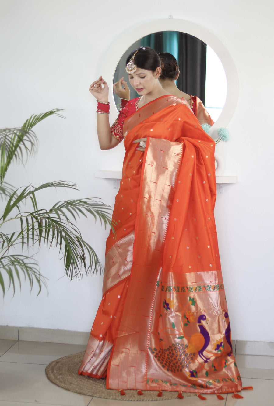 festive silk paithani saree
