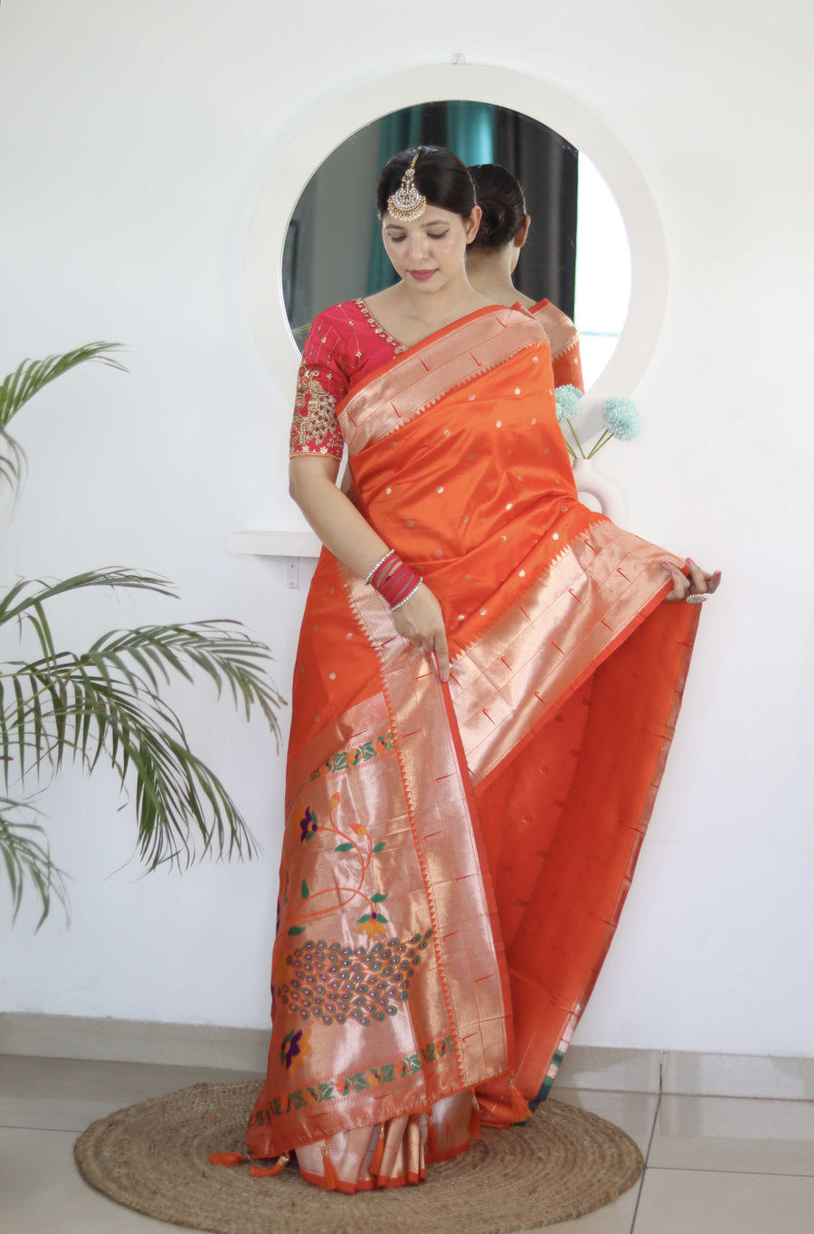 readymade silk saree