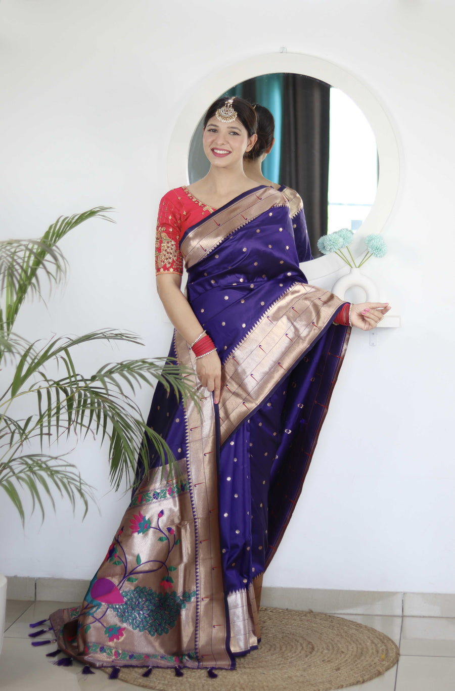 festive silk paithani saree