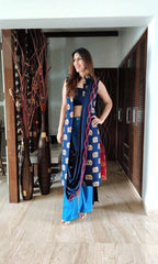 four piece Indian outfit with dupatta